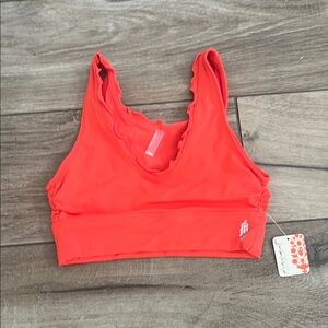 Women's new coral active wear top